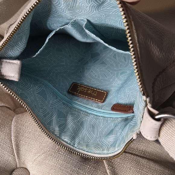 The Sak Light Beige Leather Crossbody Bag - Picture 7 of 7